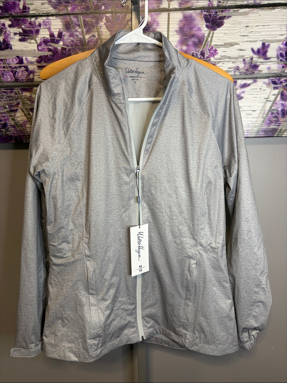 Walter Hagen Silver Lightweight Rain Jacket Size S Waterproof NWT